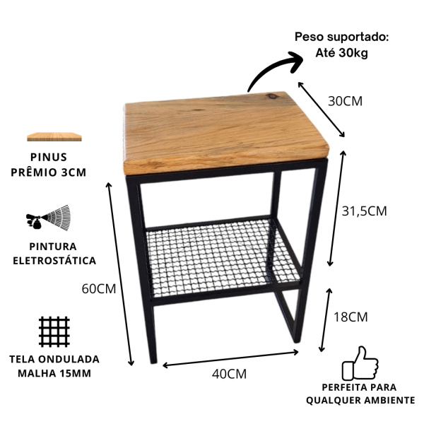 Mesa de Canto Azaleia - Image 3